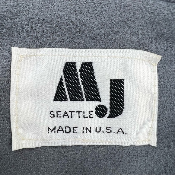XL Vintage 80’s MJ Seattle Grey Faux Suede Capelet Blazer Short Skeeve 16 18 - Picture 6 of 6